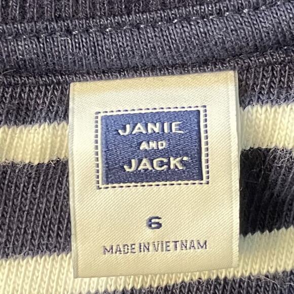 Janie And Jack Nautical Navy Anchor Sweatshirt Size 6 - Picture 6 of 6